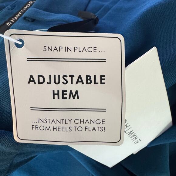 41 Hawthorn Blue Pants Size 4 NWT Flat Front Tapered Leg Adjustable Hem Workwear - Picture 7 of 9